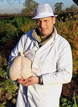 Chris with fresh turkey